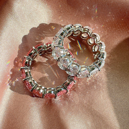 [CiCi]Dainty Elongated Cushion Cut Tennis Ring