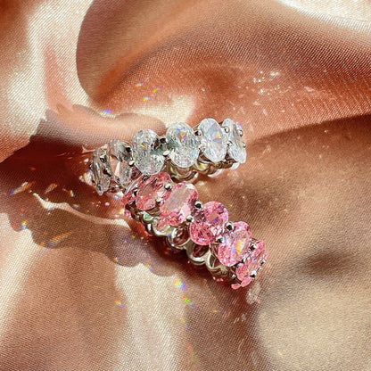 [CiCi]Dainty Elongated Cushion Cut Tennis Ring