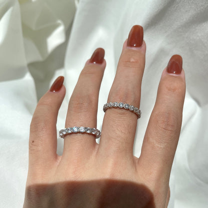[CiCi]Sparkling Round Cut Tennis Ring