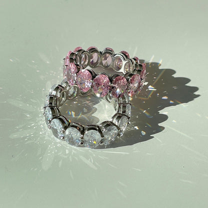 [CiCi]Dainty Elongated Cushion Cut Tennis Ring