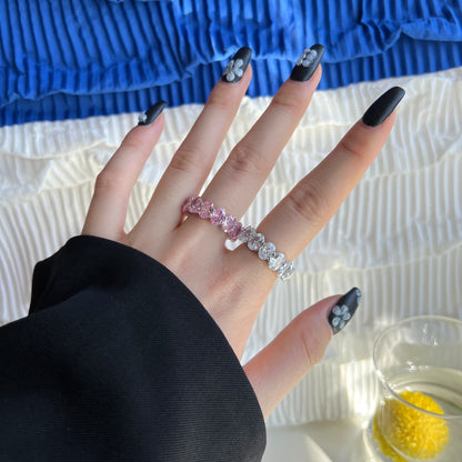 [CiCi]Dainty Elongated Cushion Cut Tennis Ring