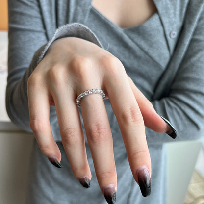 [CiCi]Sparkling Round Cut Tennis Ring