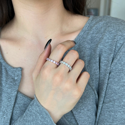 [CiCi]Eternity Round Cut Tennis Ring