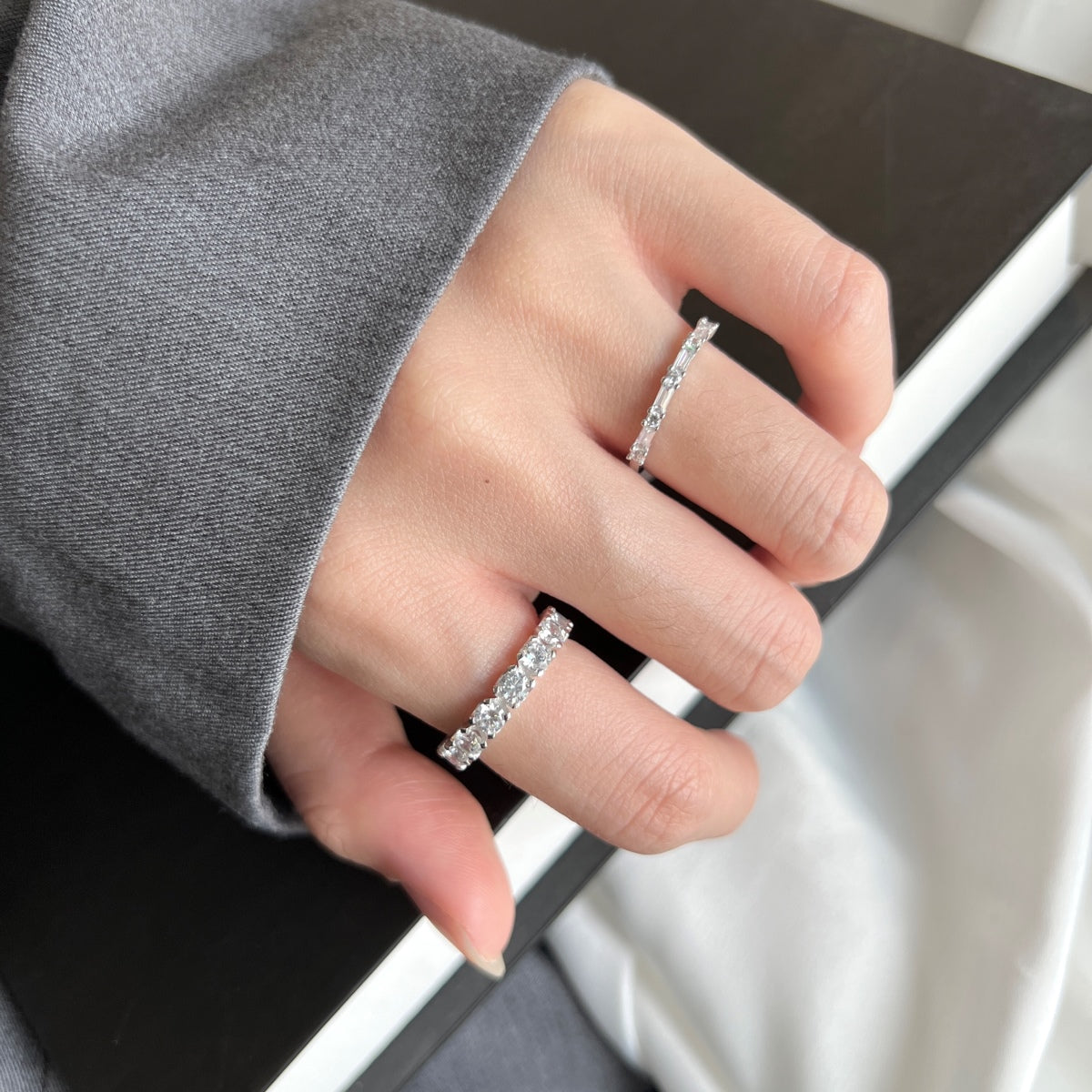 [CiCi]Eternity Round Cut Tennis Ring