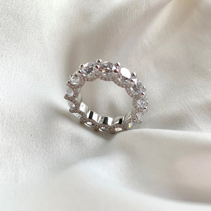 [CiCi]Gorgeous Round Cut Tennis Ring