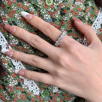 [CiCi]Gorgeous Round Cut Tennis Ring