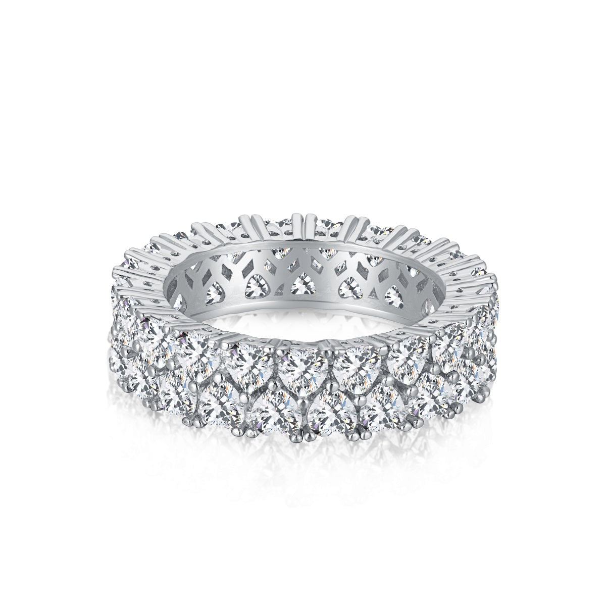 [CiCi]Sparkling Full Heart Ring