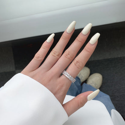 [CiCi]Sparkling Full Heart Ring