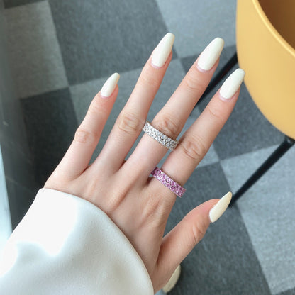 [CiCi]Sparkling Full Heart Ring