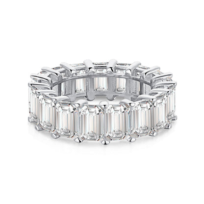 [CiCi]0.75 Carat Elegant Emerald Cut Tennis Ring