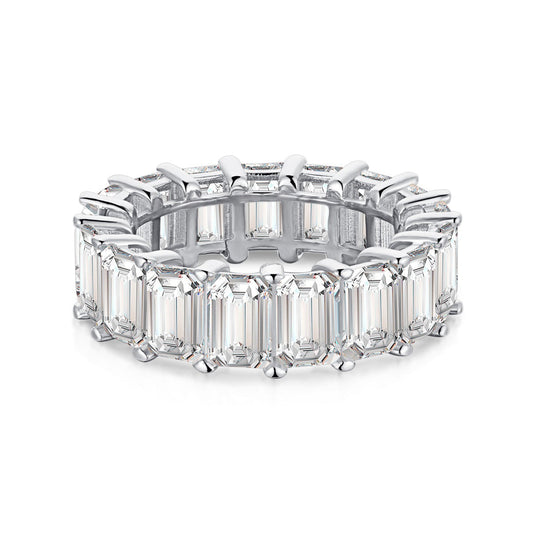 [CiCi]0.75 Carat Elegant Emerald Cut Tennis Ring