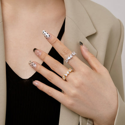[CiCi]Delicate Multi Cut Ring