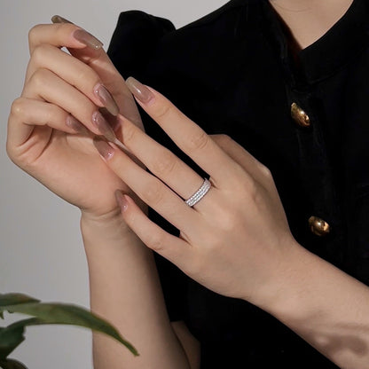 [CiCi]Dainty Round Cut Tennis Ring