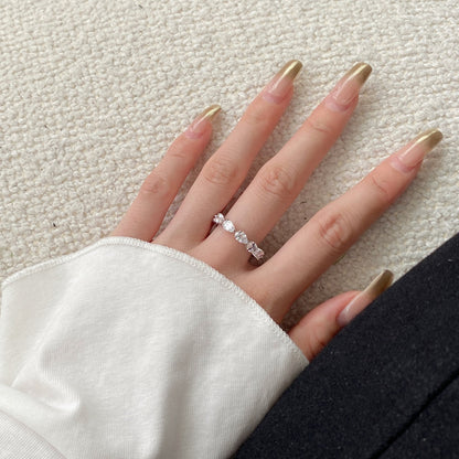 [CiCi]Exquisite Pear Cut Tennis Ring