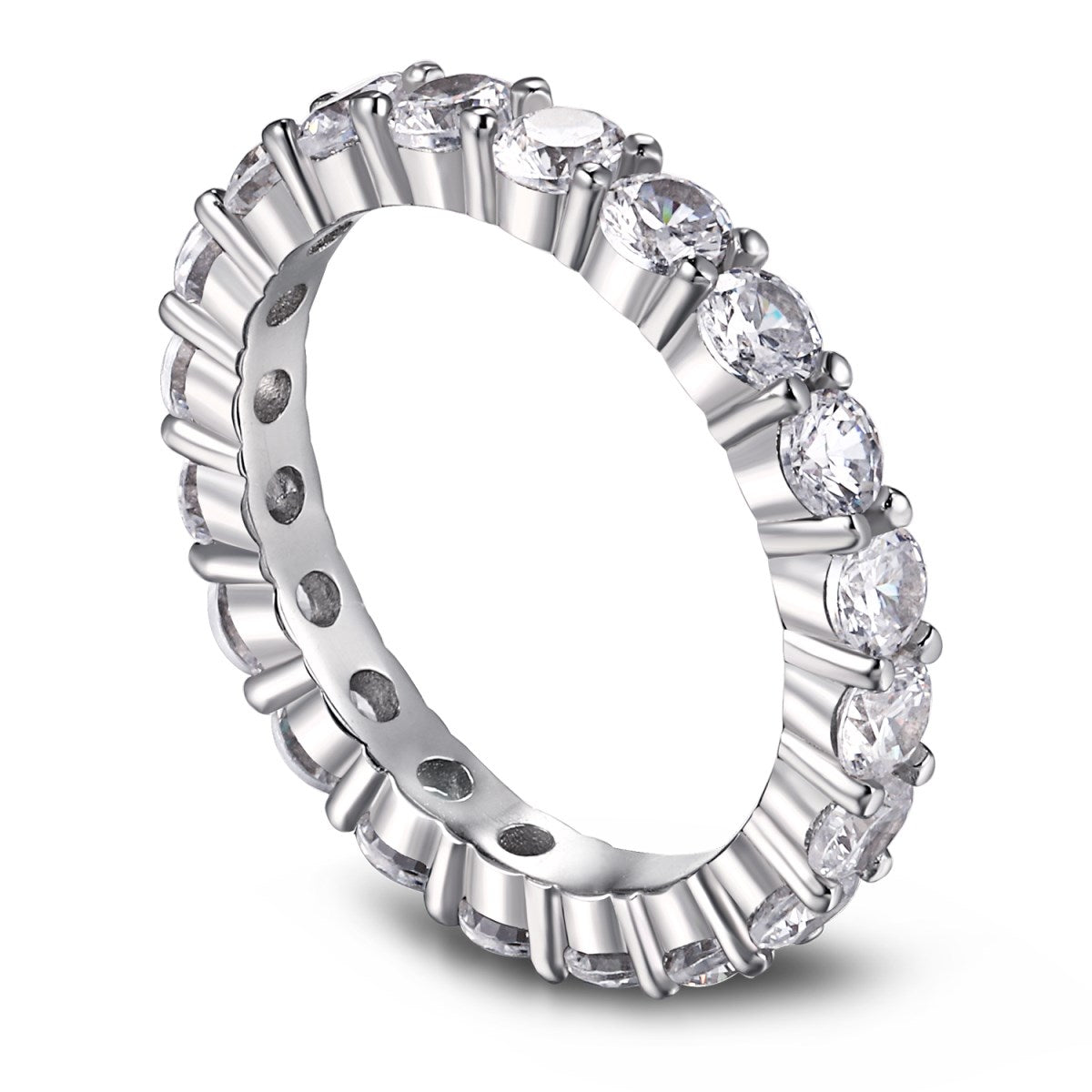 [CiCi]Sparkling Round Cut Tennis Ring