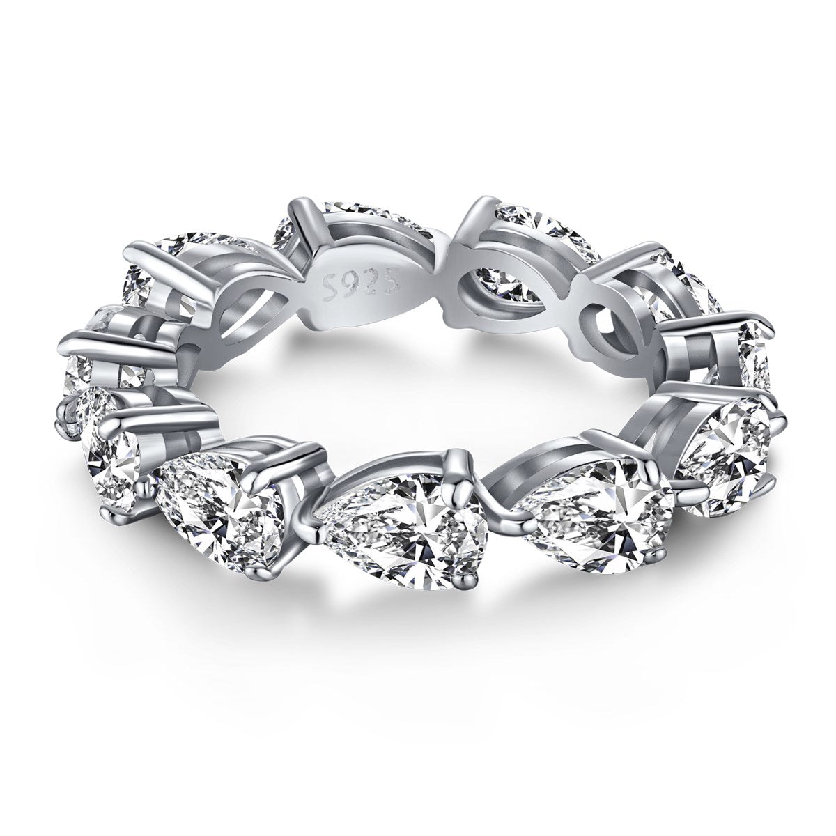 [CiCi]Exquisite Pear Cut Tennis Ring