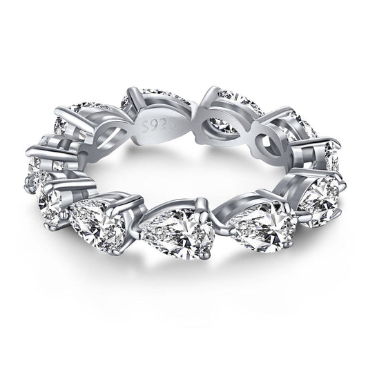 [CiCi]Exquisite Pear Cut Tennis Ring
