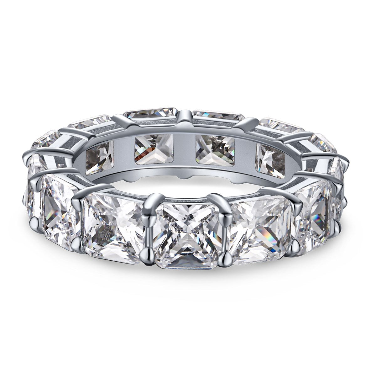 [CiCi]Elegant Princess Cut Tennis Ring