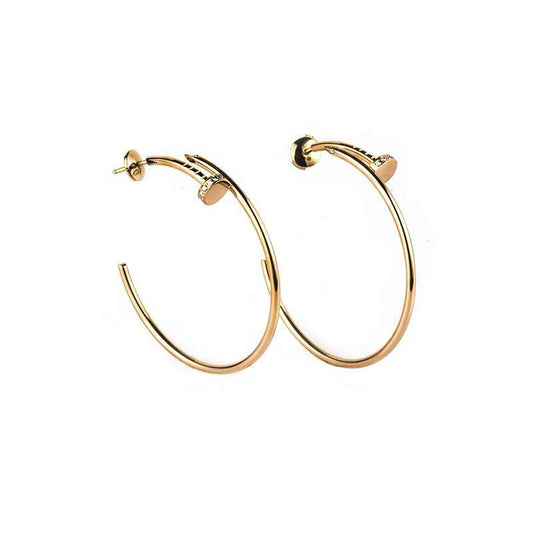 [CiCi]JUSTE EARRINGS GOLD DIAMONDS 1.8MM