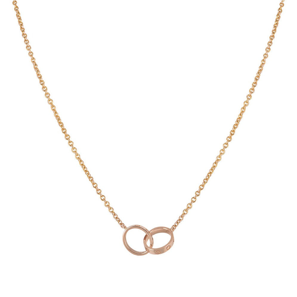 [CiCi]LIEBESKETTE DOPPELRING ROSÉGOLD