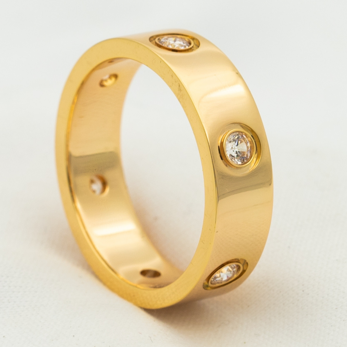 [CiCi]LOVE RING 5.5MM 6 DIAMONDS PINK GOLD