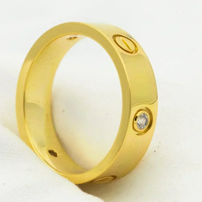 [CiCi]LOVE RING 5.5MM 3 DIAMONDS GOLD