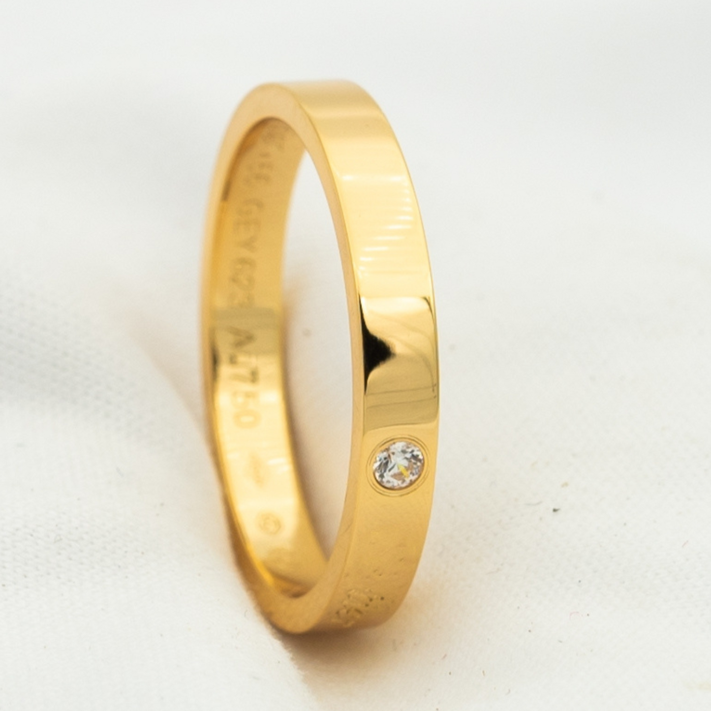 [CiCi]LOVE RING 4MM 1 DIAMOND