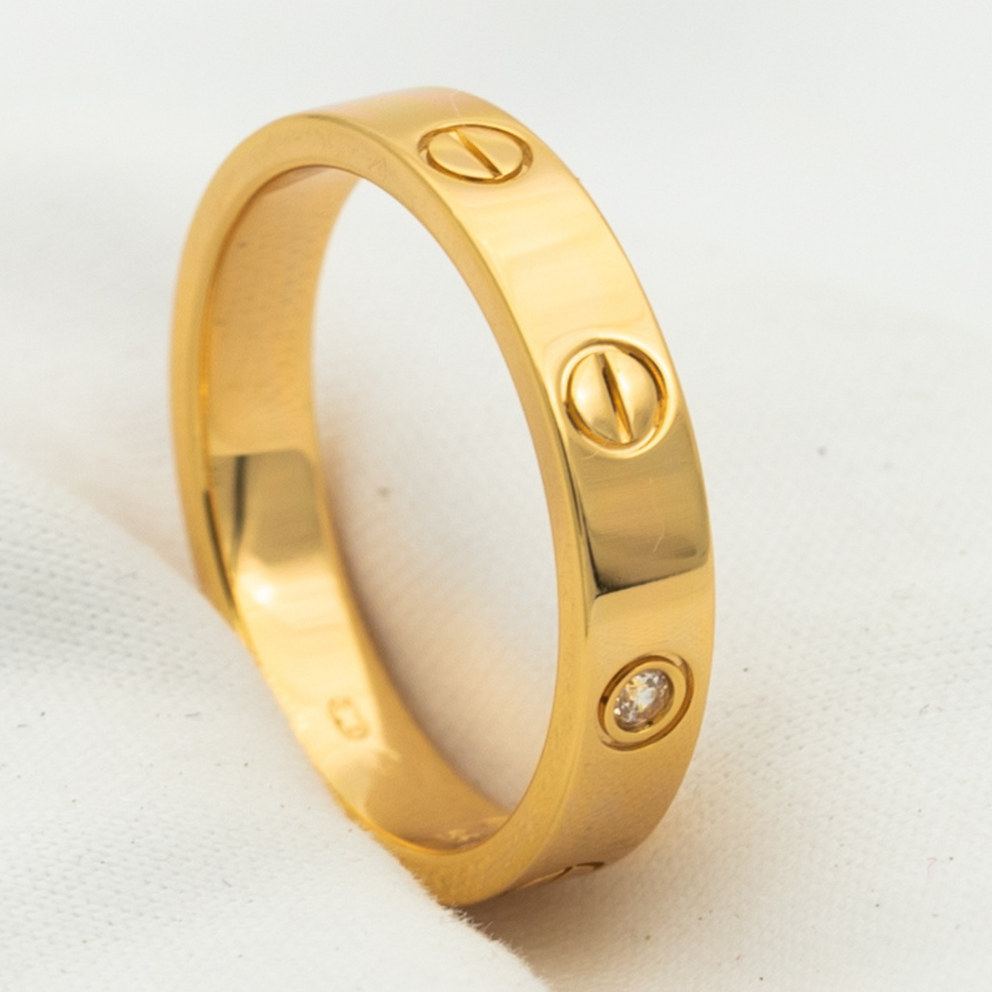 [CiCi]LOVE RING 4MM 1 DIAMOND PINK GOLD