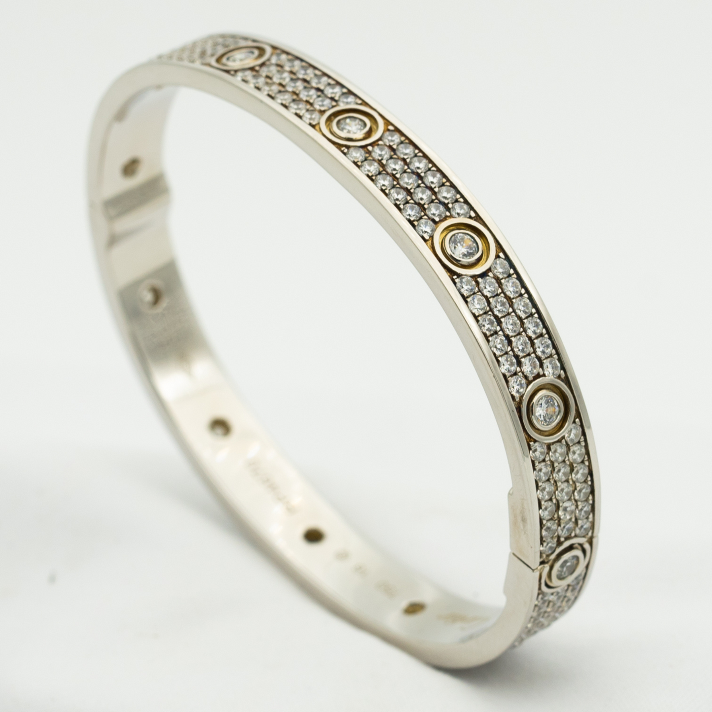 [CiCi]LOVE BRACELET 6.1MM DIAMOND-PAVED 10 BIG DIAMONDS