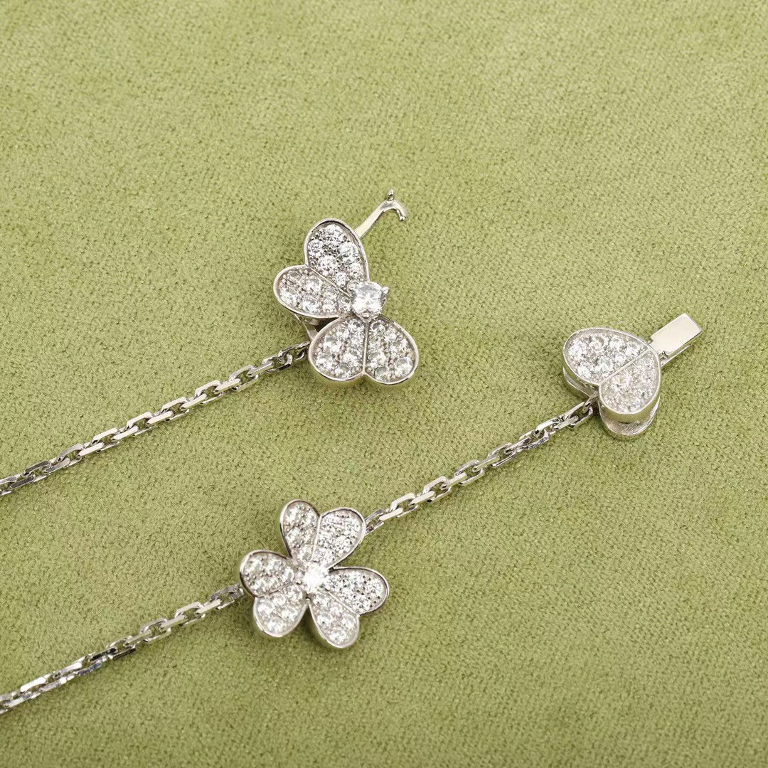 [CiCi]FRIVOLE SILVER 9 FLOWERS NECKLACE