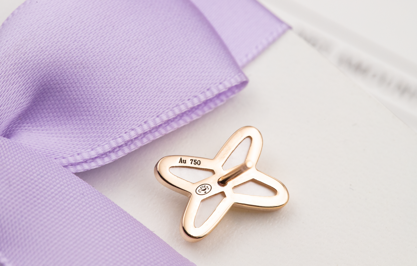 [CiCi]JEUX DE WHITE MOP ROSE GOLD DIAMOND EARRINGS