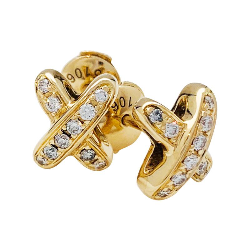 [CiCi]JEUX DE GOLD DIAMOND EARRINGS