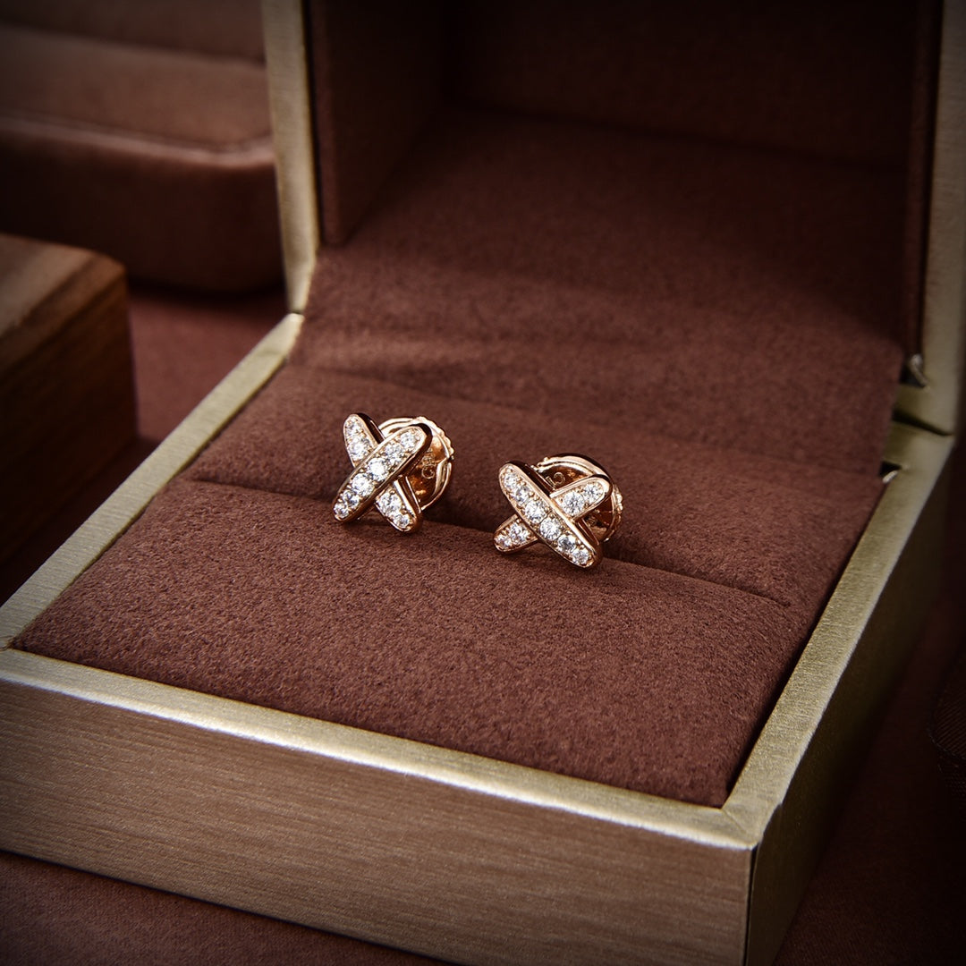 [CiCi]JEUX DE GOLD DIAMOND EARRINGS