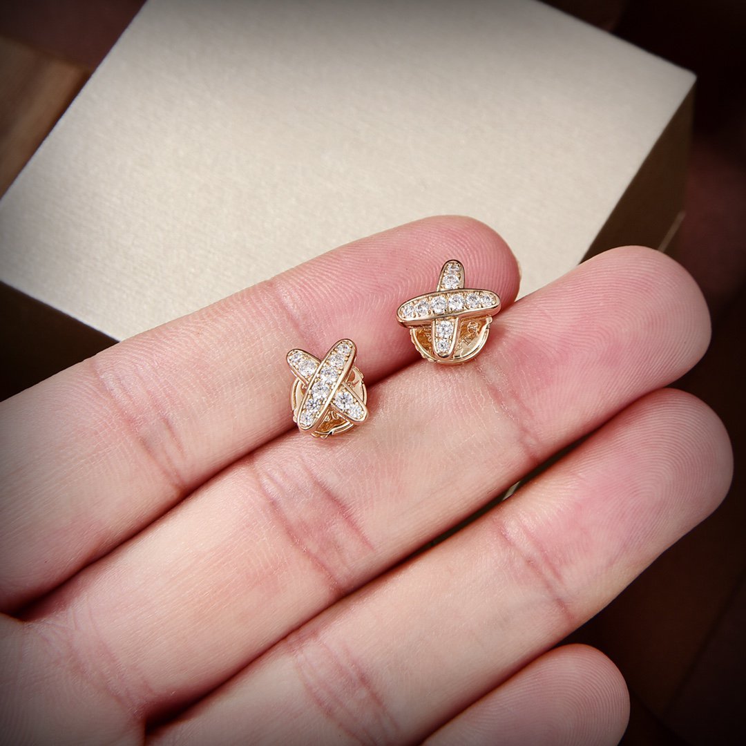[CiCi]JEUX DE GOLD DIAMOND EARRINGS