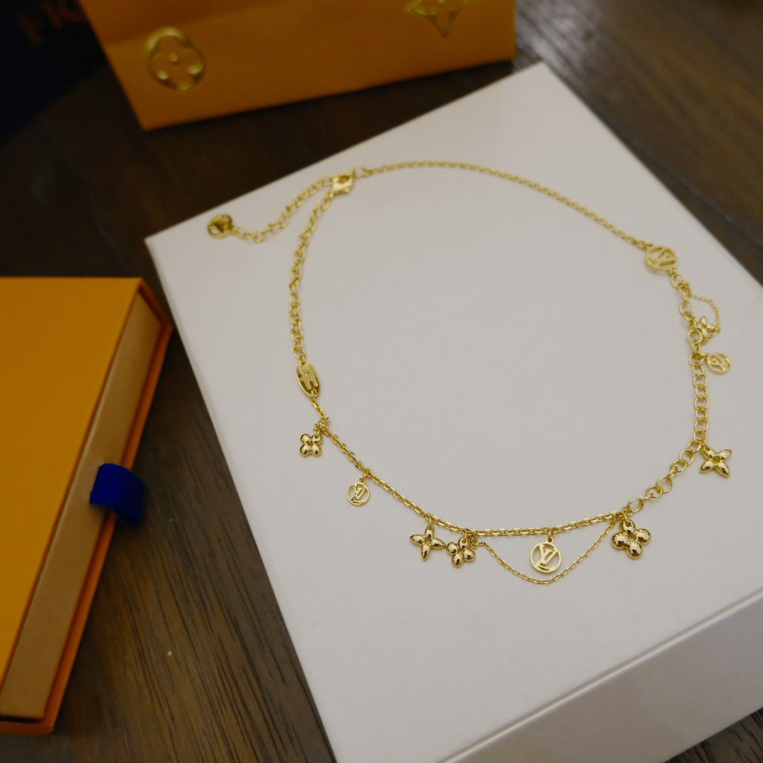 [CiCi]BLOOMING SUPPLE NECKLACE BRASS