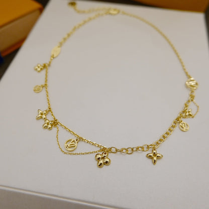 [CiCi]BLOOMING SUPPLE NECKLACE BRASS