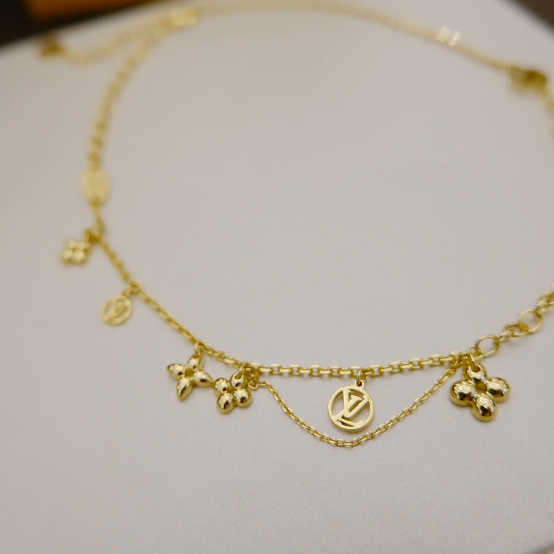 [CiCi]BLOOMING SUPPLE NECKLACE BRASS