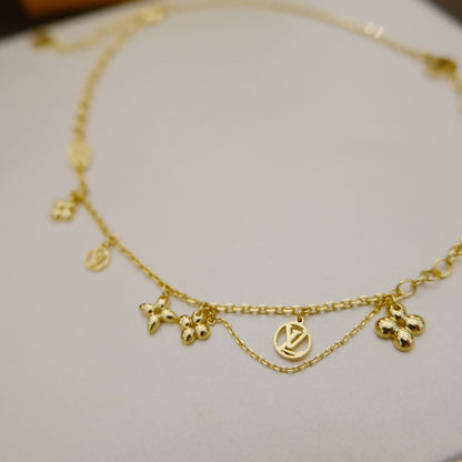 [CiCi]BLOOMING SUPPLE NECKLACE BRASS