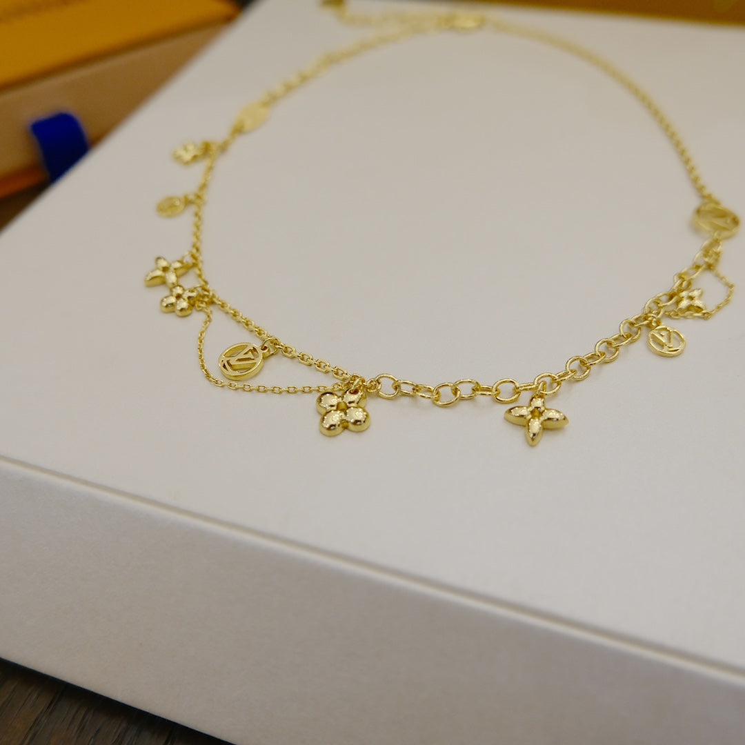 [CiCi]BLOOMING SUPPLE NECKLACE BRASS