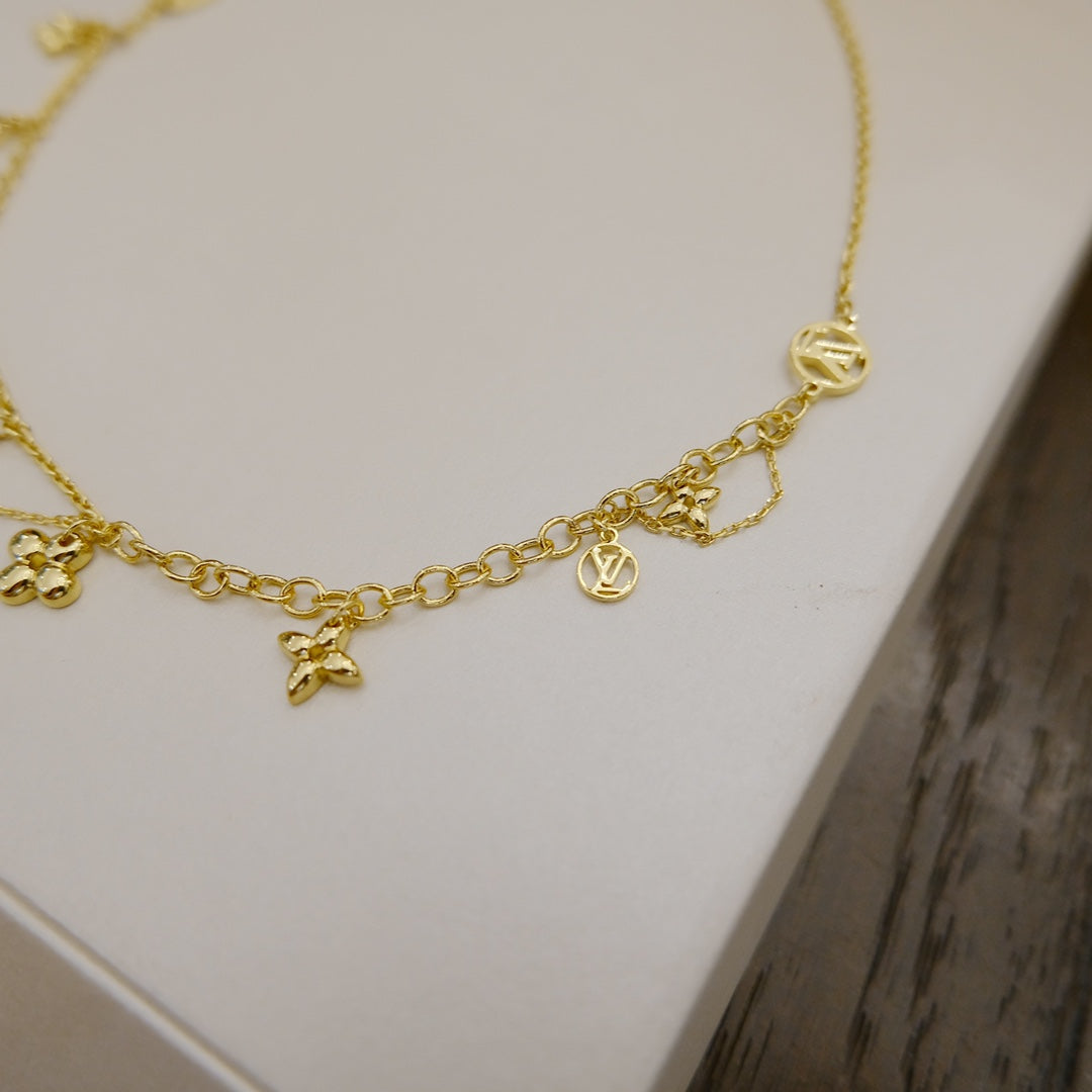 [CiCi]BLOOMING SUPPLE NECKLACE BRASS