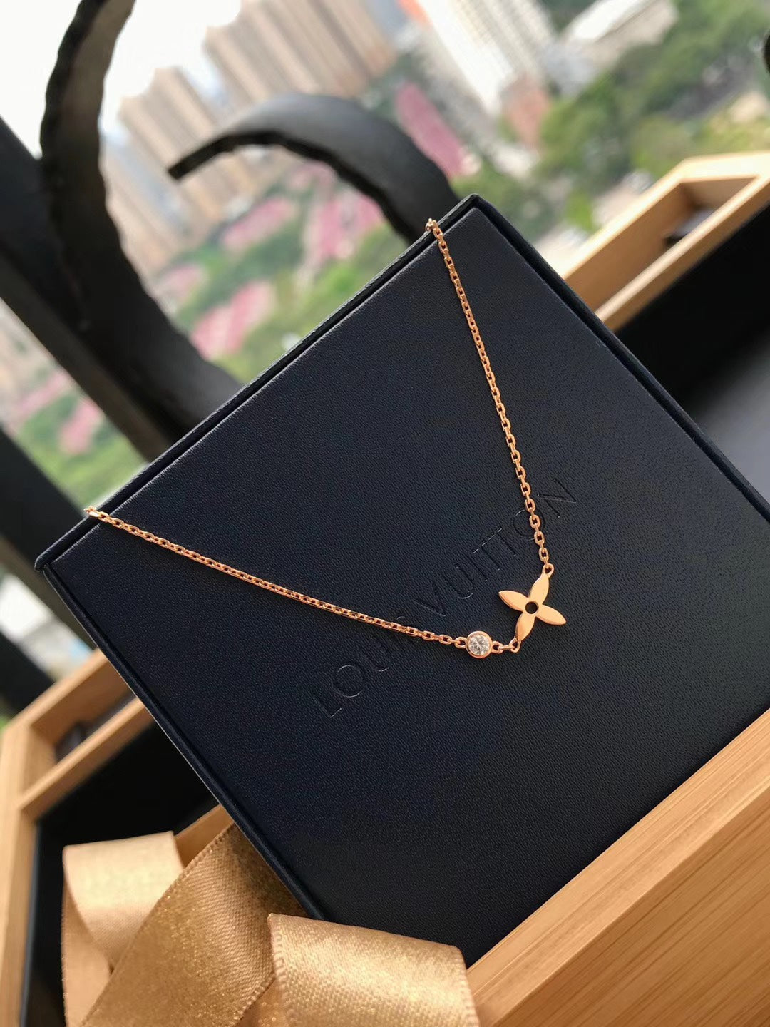 [CiCi]BLOSSOM PENDANT PINK GOLD AND DIAMOND