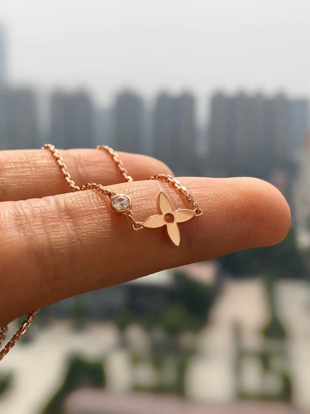 [CiCi]BLOSSOM PENDANT PINK GOLD AND DIAMOND