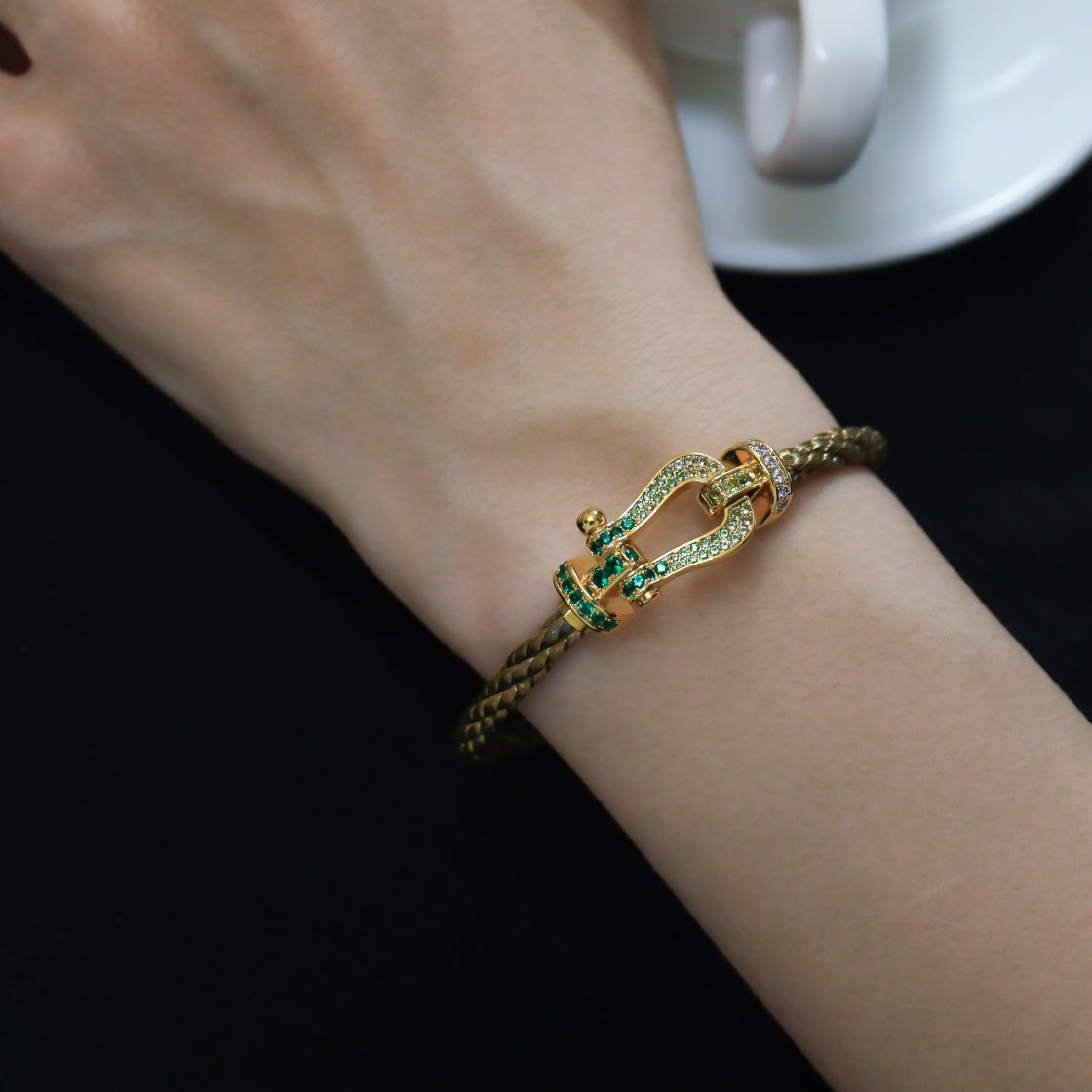 [CiCi]FORCE 10 GOLD GREEN DIAMOND PAVED