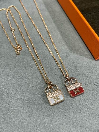 [CiCi]H CIRCE MOISSANITE PENDANT NECKLACE GOLD