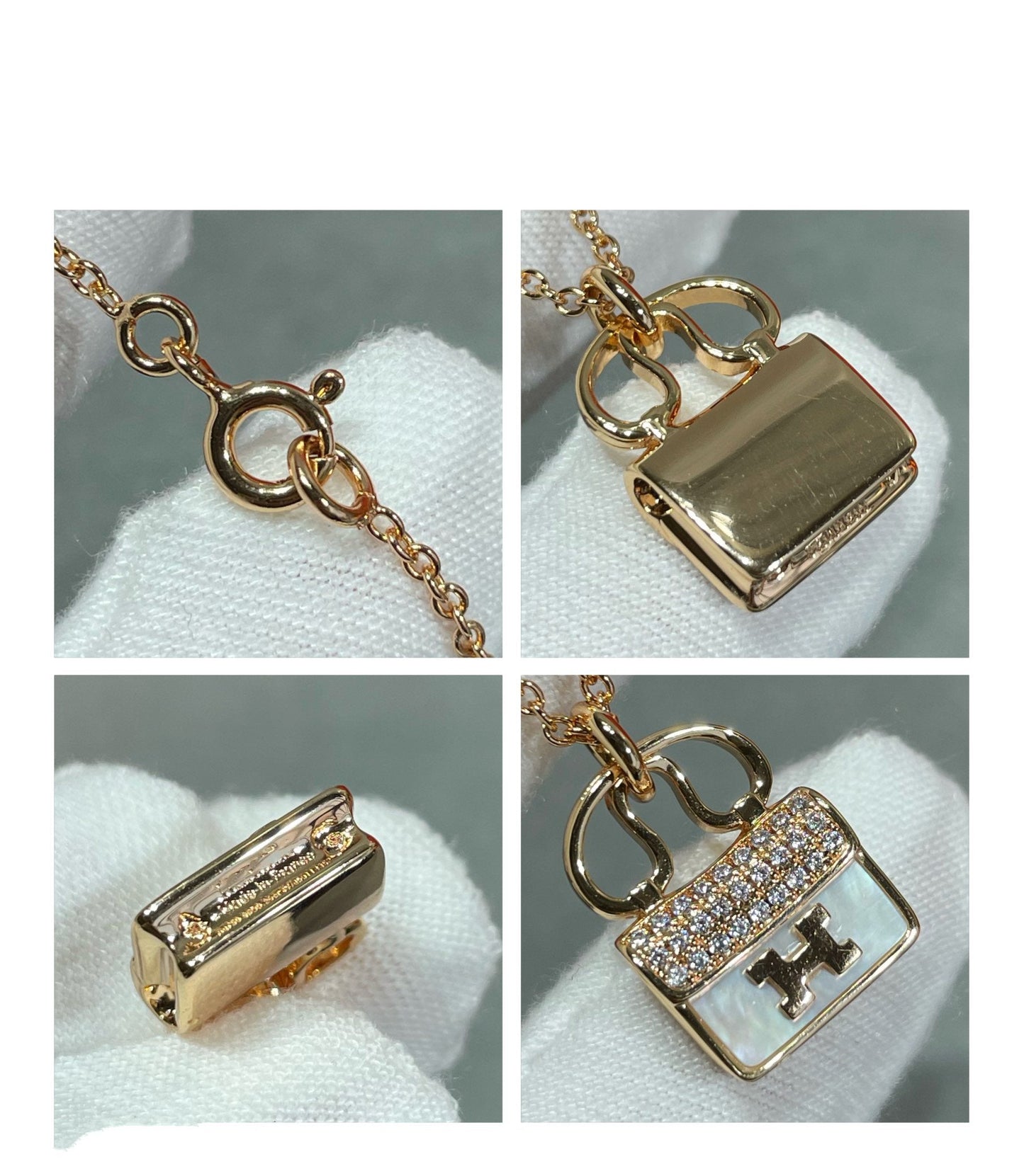 [CiCi]H CIRCE MOISSANITE PENDANT NECKLACE GOLD