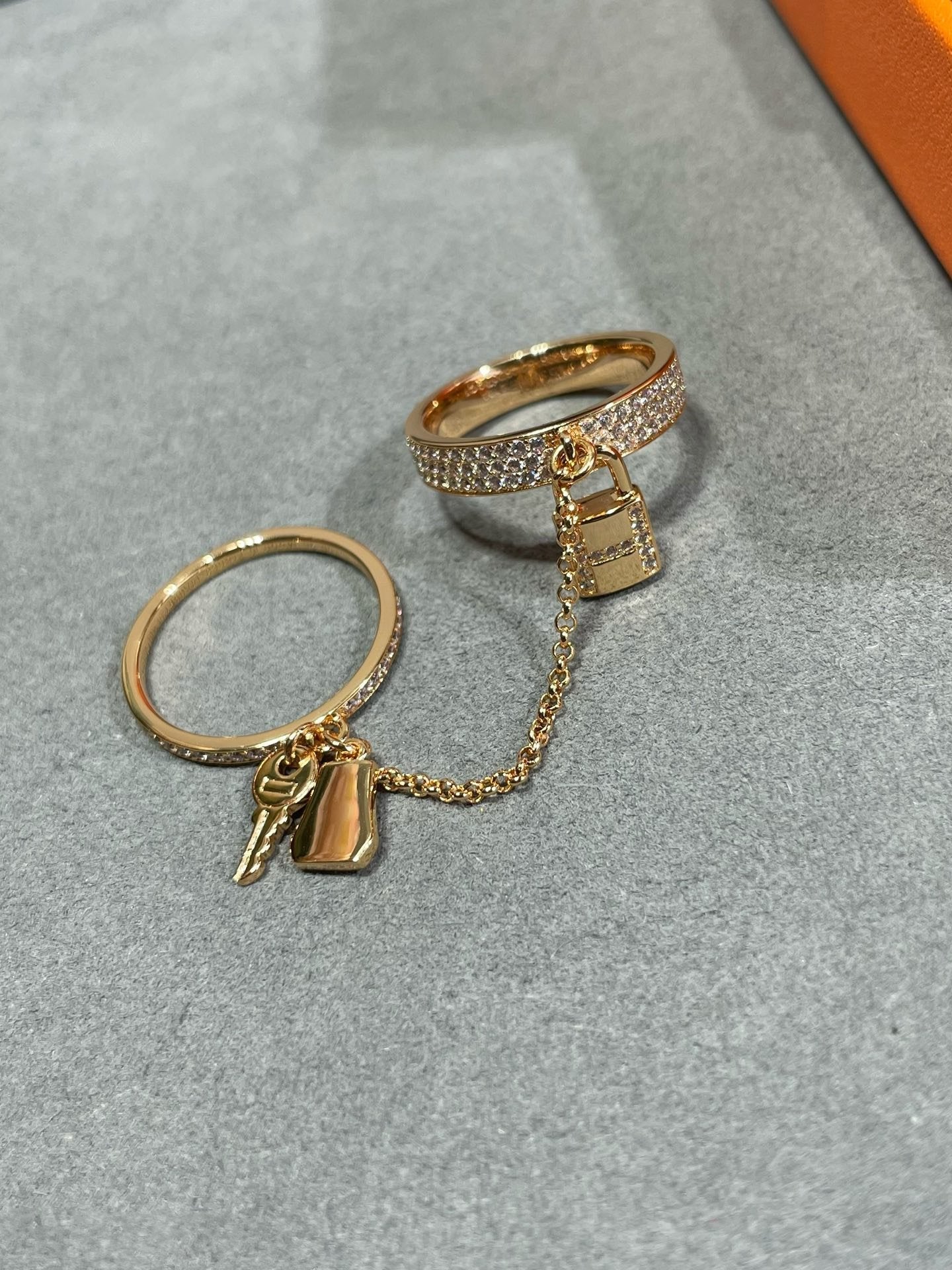 [CiCi]HM KELLY CLOCHETTE DOUBLE RING IN  WITH DIAMONDS