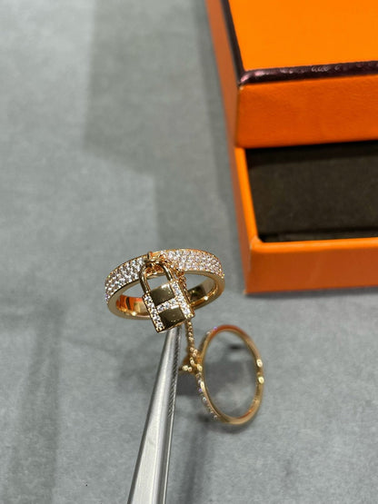 [CiCi]HM KELLY CLOCHETTE DOUBLE RING IN  WITH DIAMONDS