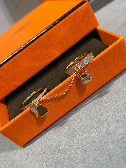 [CiCi]HM KELLY CLOCHETTE DOUBLE RING IN  WITH DIAMONDS