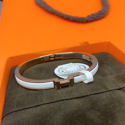 [CiCi]CLASSIC HM CLIC WHITE 8MM ENAMEL BRACELET