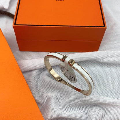 [CiCi]CLASSIC HM CLIC WHITE 8MM ENAMEL BRACELET